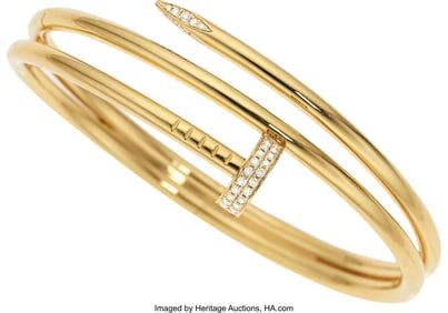 55329&colon; Cartier Diamond&comma; Gold Bracelet  Stones&colon; Full-cut