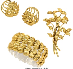 55004&colon; Mario Gaetano Falai Gold Jewelry Suite  Metal&colon; 1