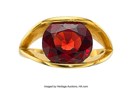 55170&colon; Burma Spinel&comma; Gold Ring  Stones&colon; Oval-shaped spi