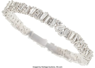 55333&colon; Diamond&comma; White Gold Bracelet  Stones&colon; Baguette-s
