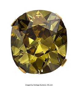 55252&colon; Fancy Dark Brown-Greenish Yellow Diamond&comma; Platin