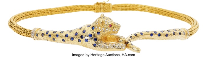 55015&colon; Sapphire&comma; Diamond&comma; Ruby&comma; Gold Necklace   Stones&colon;