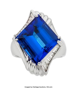 55336&colon; Tanzanite&comma; Diamond&comma; White Gold Ring  Stones&colon; Loz