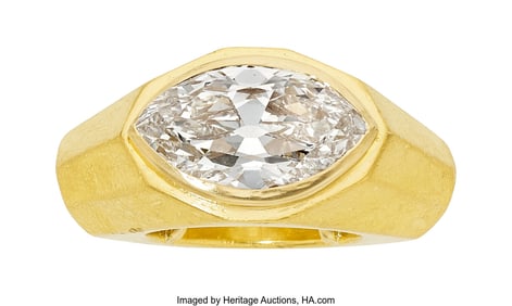 55182&colon;  Bvlgari Diamond&comma; Gold Ring  Stones&colon; Marquise-sh