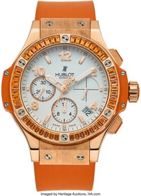 55183&colon; Hublot Orange Sapphire&comma; Rose Gold  Big Bang Tutt