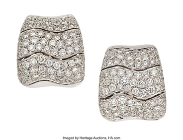 55185&colon; Roberto Casarin Diamond&comma; White Gold Earrings  St