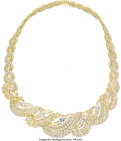 55189&colon; Diamond&comma; Gold Necklace  Stones&colon; Round brilliant-