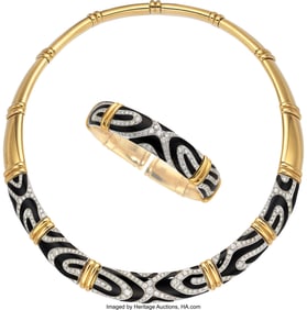 55026&colon; Picchiotti Diamond&comma; Black Onyx&comma;  Gold Jewelry Su