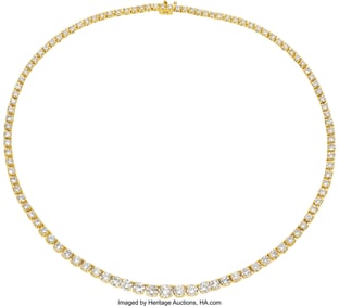 55190&colon; Diamond&comma; Gold Necklace  Stones&colon; Round brilliant 