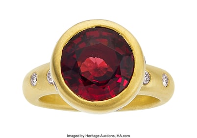 55199&colon; Robin Rotenier Spinel&comma; Colored Diamond&comma; Gold Rin