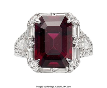 55347&colon; Spinel&comma; Diamond&comma; White Gold Ring  Stones&colon; Octago