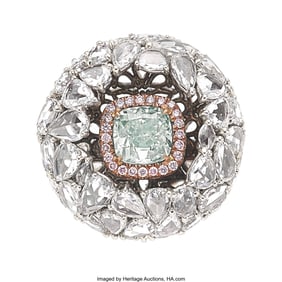 55204&colon; Fancy Light Bluish Green Diamond&comma;  Colored Diamo