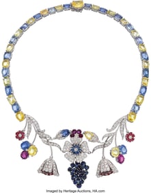 55042&colon; Multi-Color Sapphire&comma; Ruby&comma; Diamond&comma;  White Gold