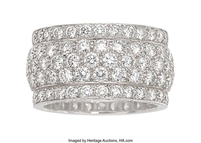 55206&colon; Cartier Diamond&comma; White Gold Eternity Band&comma; Frenc