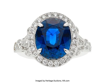 55356&colon; Burma Sapphire&comma; Diamond&comma; Platinum Ring  Stones&colon; 