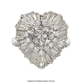55111&colon; Diamond&comma; Platinum Ring-Dant©  Stones&colon; Heart-sha