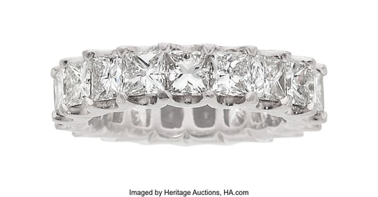 55112&colon; Diamond&comma; Platinum Eternity Band   Stones&colon; Square