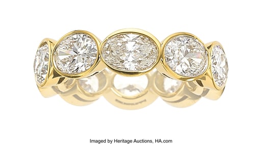 55053&colon; Diamond&comma; Gold Eternity Band  Stones&colon; Oval-shaped