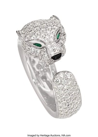 55217&colon; Cartier Diamond&comma; Emerald&comma; Black Onyx&comma;  White Gol