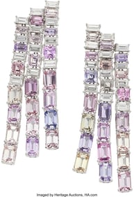 55114&colon; Gioia Multi-Color Sapphire&comma; Diamond&comma;  White Gold