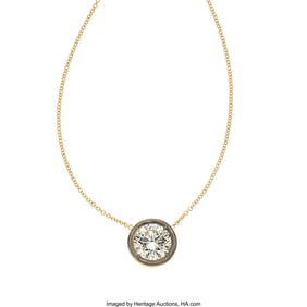 55055&colon; Diamond&comma; Gold Necklace  Stones&colon; Round brilliant-