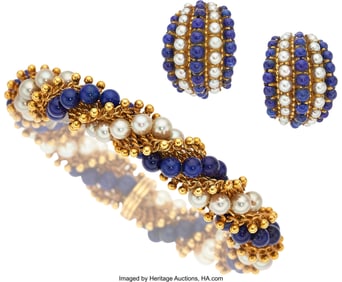 55364&colon; Van Cleef & Arpels Lapis Lazuli&comma; Cultured Pearl&comma;
