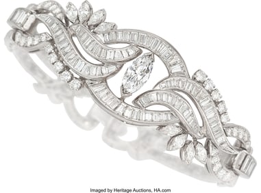 55283&colon; Diamond&comma; Platinum&comma; White Gold Bracelet  Stones&colon; 