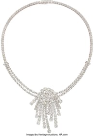 55121&colon; Diamond&comma; Platinum Necklace  Stones&colon; Full-cut dia