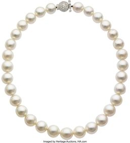 55123&colon; South Sea Cultured Pearl&comma; Diamond&comma;  White Gold N