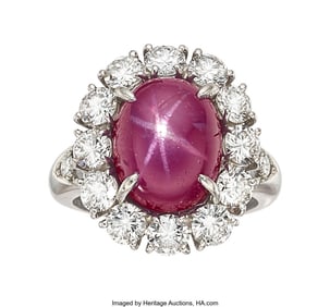 55069&colon; Van Cleef & Arpels Burma Star Ruby&comma;  Diamond&comma; Pl