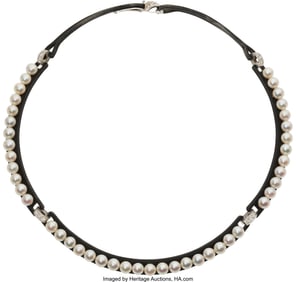 55289&colon; Marsh & Co&period; Art Deco Cultured Pearl&comma; Diamond&comma;  P