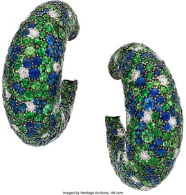 55126&colon; Assil Sapphire&comma; Diamond&comma; Tsavorite Garnet&comma;  Whit