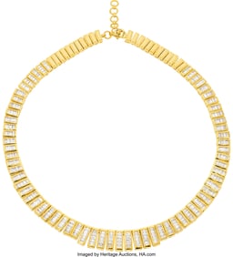55244&colon; Diamond&comma; Gold Necklace  Stones&colon; Baguette-cut dia