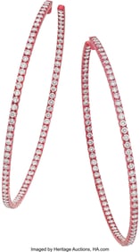 55082&colon; Diamond&comma; Gold Earrings  Stones&colon; Full-cut diamond