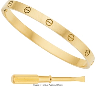 55413&colon; Cartier Gold Bracelet&comma; French  Metal&colon; 18k gold  