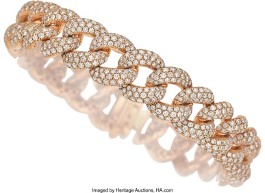 55415&colon; Diamond&comma; Rose Gold Bracelet  Stones&colon; Full-cut di