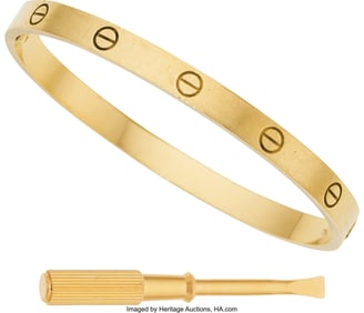 55416&colon; Cartier Gold Bracelet  Metal&colon; 18k gold  Marked&colon; 