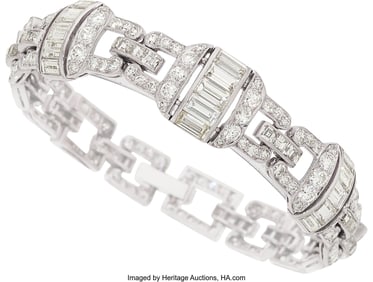 55308&colon; Tiffany & Co&period; Diamond&comma; Platinum Bracelet  Stones