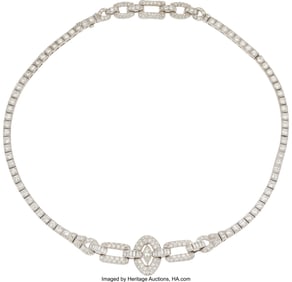 55310&colon; Diamond&comma; Platinum Necklace  Stones&colon; Marquise-sha