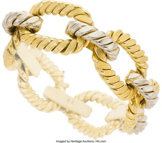 55427&colon; Gold Bracelet  Metal&colon; 18k white and yellow gold 