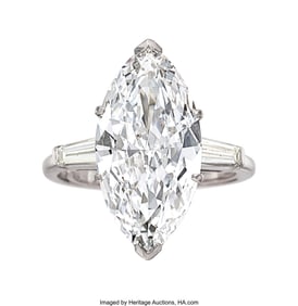 55313&colon; Diamond&comma; Platinum Ring  Stones&colon; Marquise-shaped 