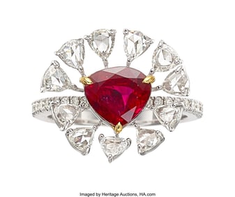 55428&colon; Burma Ruby&comma; Diamond&comma; Gold Ring  Stones&colon; Modified