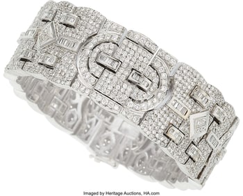 55151&colon; Diamond&comma; White Gold Bracelet&comma; Egyptian  Stones&colon; 