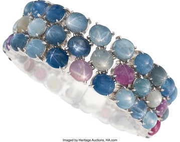 55315&colon; Bvlgari Star Sapphire&comma; Star Ruby&comma;  White Gold Br