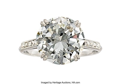 55434&colon; Diamond&comma; Platinum Ring  Stones&colon; Round brilliant-