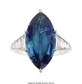 55158&colon; Sabrina Sapphire&comma; Diamond&comma; Platinum Ring  Stones