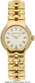 55162&colon; Tiffany & Co&period; Diamond&comma; Gold Tesoro Watch  Case&colon; 