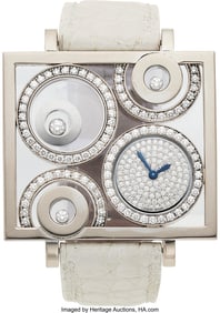 55163&colon; Chopard Diamond&comma; White Gold Happy Spirit Watch&comma; 