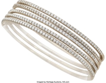 55444&colon; Diamond&comma; White Gold Bracelets  Stones&colon; Full-cut 
