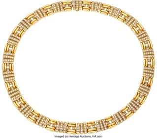 55462&colon; Bvlgari Diamond&comma; Gold Necklace  Stones&colon; Full-cut